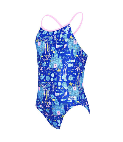 Girls Undersea Cross Back One Piece